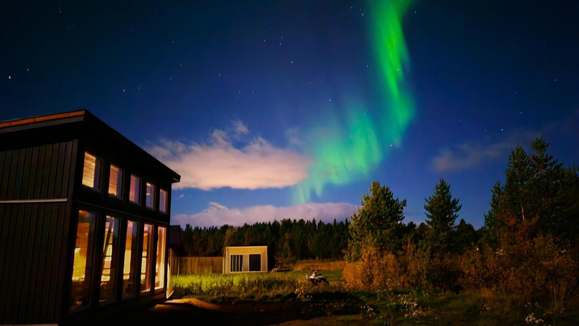 Reindeer River Lights Lodge Kiruna Eksteriør billede